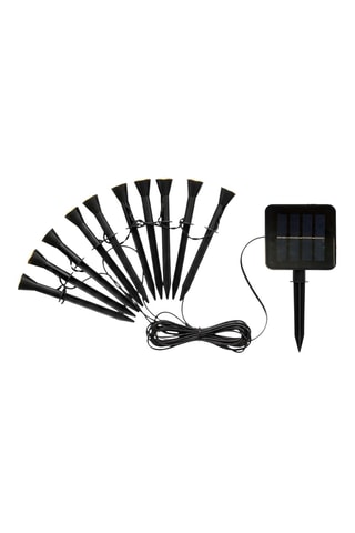 10 spots solaire à piquer LED Sticky Pick - Blanc chaud - 0,09 W