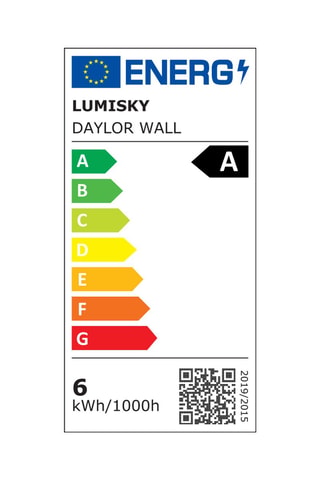 Applique murale LED Daylor - 5 W - Noir - Classe A