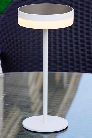 Lampe de table LED solaire sans fil Vivia - Blanc