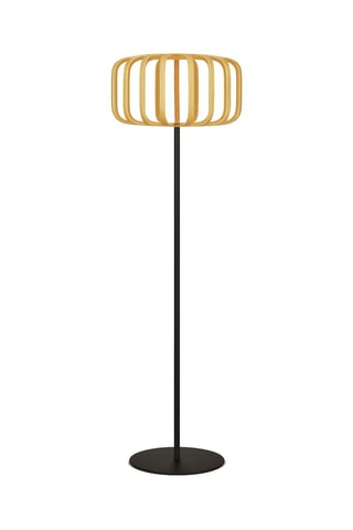 Lampadaire solaire LED Standy bambou - Blanc chaud - 2,2 W