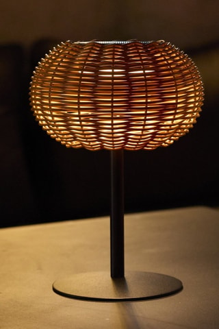 Lampe de table solaire LED Samira - Beige et noir - 2,2 W