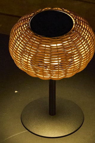 Lampe de table solaire LED Samira - Beige et noir - 2,2 W