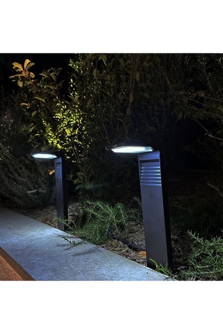 4 balises solaires LED Ostry - Noir - 4 x 2 W