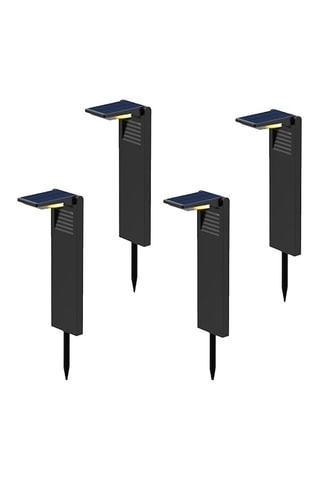 4 balises solaires LED Ostry - Noir - 4 x 2 W