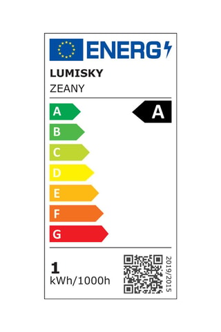 Applique murale LED Zeany - 2.5 W - Noir - 12 h d'autonomie - Classe A
