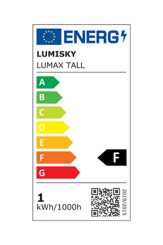 Lampadaire LED Lumax - 6 W - Noir - 110 cm - 6 W - 8 h d'autonomie - Classe F