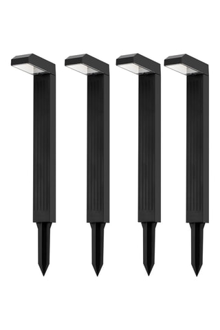 4 luminaires LED Torly - 0.65 W - Noir - 12 h d'autonomie - Classe A