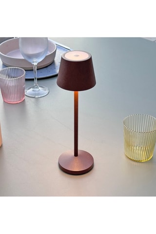 Lampe de table sans fil EMILY Rouille H25cm