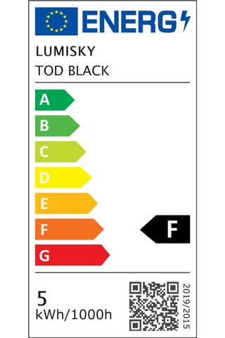2 lampes à poser LED Tod - 7.5 W - Noir - 5 h d'autonomie - Classe F