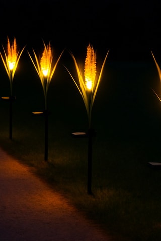 6 balises solaires LED Ferny - Noir
