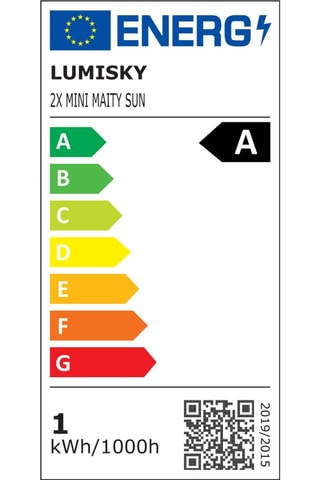 4 luminaires LED Maity - 0.3 W - Noir - 8 h d'autonomie - Classe A