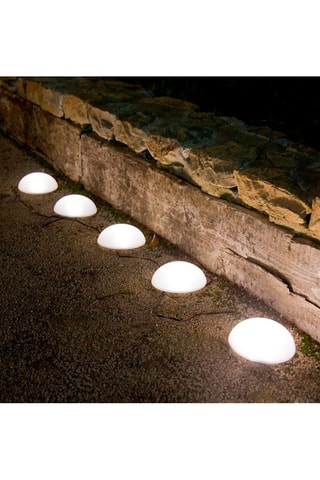 5 balises solaires LED Half moon - Argenté