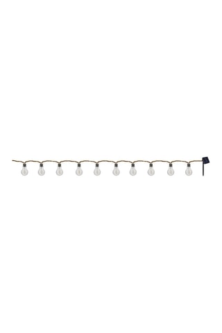Guirlande solaire LED Formentera en poly rotin - Blanc chaud - 1 W