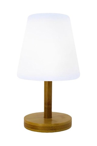 Lampe de table LED sans fil Standy Mini Wood - Blanc et naturel