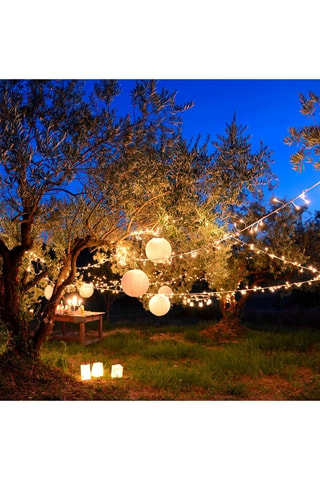 Guirlande solaire LED Party milky solar - Blanc chaud