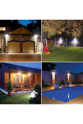 2 projecteurs solaires d’extérieur LED Gleamax - Noir - 3 x 8,5 W