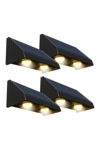 2 appliques murales solaires LED Kyla - Noir - 2 x 4 W