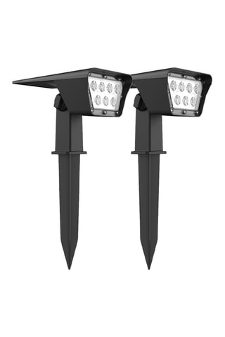 2 projecteurs solaires d’extérieur LED Curtis - Noir - 2 x 5 W