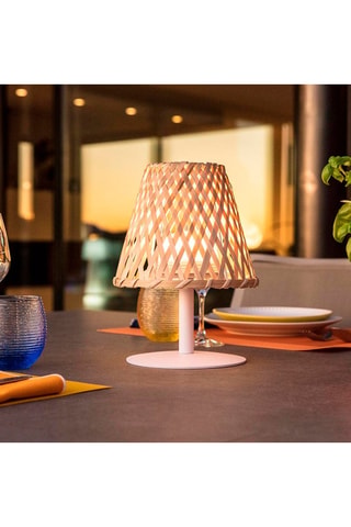 Lampe de table LED en bambou Ibiza - Gris - 1 W