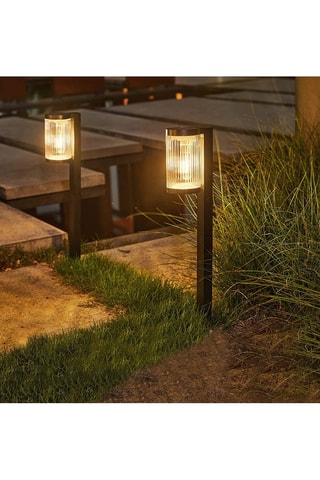 2 balises solaires LED Beamlit - Noir