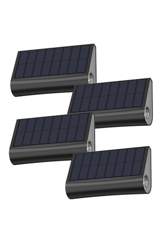 4 appliques murales solaires LED Twily - Noir - 4 x 0,23 W