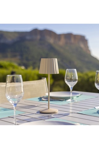 Lampe de table LED sans fil Abby - Crème