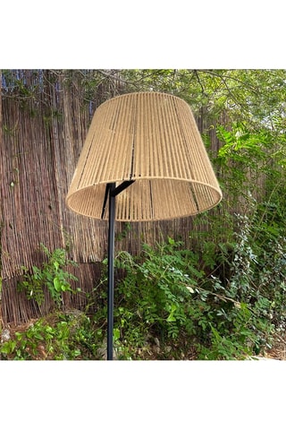Lampadaire sans fil LED Octavio Gris et marron