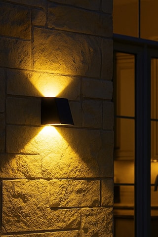 2 appliques murales solaires LED Brio - Noir 