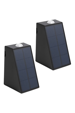 2 appliques murales solaires LED Brio - Noir 