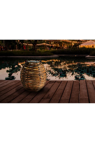 Lanterne solaire LED sans fil Raffy - Marron - 0,8 W