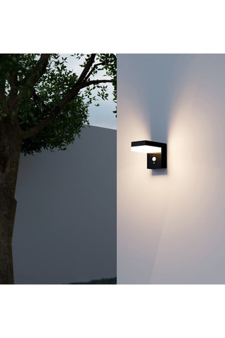 Applique murale solaire LED Cenova - Noir - 36 h - 100, 600 et 1000 lm