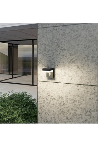 Applique murale solaire LED Cenova - Noir - 36 h - 100, 600 et 1000 lm