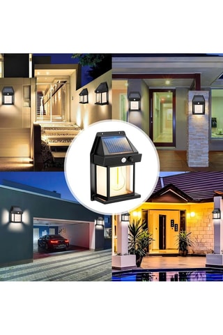 4 appliques murales LED d’extérieur Sunflare - Noir - IP44