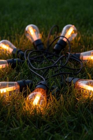 Guirlande solaire LED Flame 10 - Blanc chaud - 0,72 W