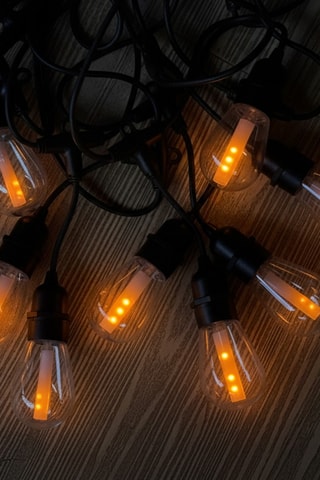 Guirlande solaire LED Flame 10 - Blanc chaud - 0,72 W