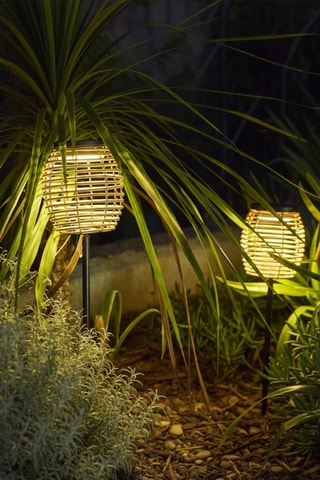 2 lampadaires LED pour sol Bavina - Beige - 2 x 0,9 W