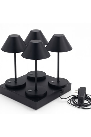 4 lampes à poser LED Naomi - Noir - 4 x 2,2 W