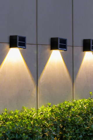 4 appliques murales LED Daxy - Noir - 4 x 0,2 W
