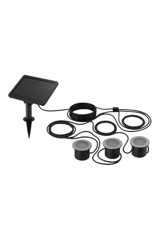 3 spots solaires LED Solpool - Noir - 3 x 7 W