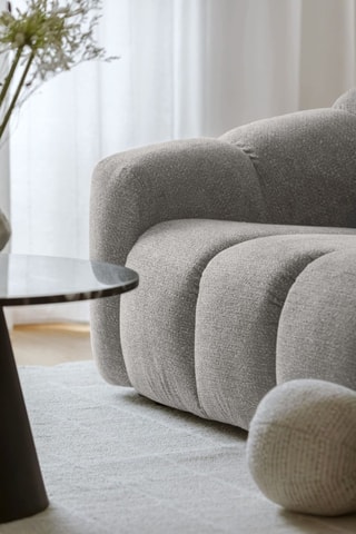 Canapé modulaire Shell - Gris clair - 4 places - En tissu structuré anti-tâche - Pet Friendly