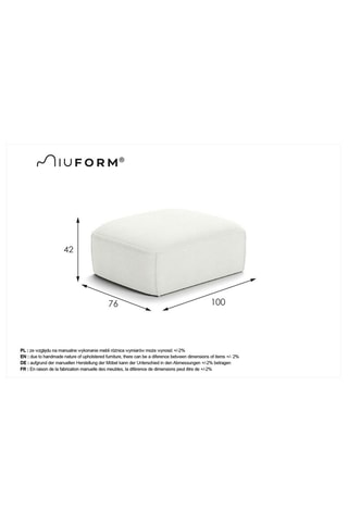 Pouf Flex Felix - Beige - En tissu chenille anti-tâche
