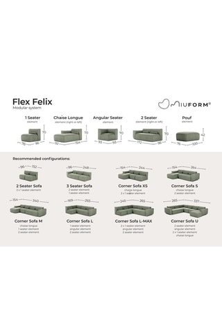 Pouf Flex Felix - Beige - En tissu chenille anti-tâche