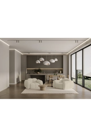 Fauteuil Cloud - Beige - En tissu structuré anti-tâche - Pet Friendly