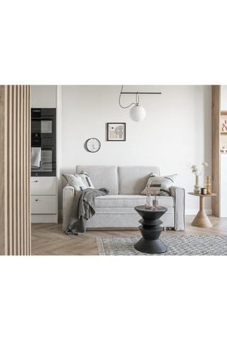 Canapé convertible Lucky Lucy - Beige - 3 places - En tissu structuré uni