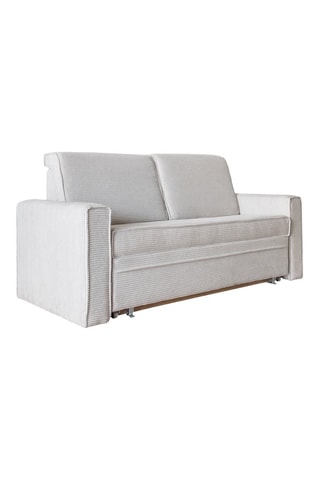 Canapé convertible Lucky Lucy - Beige - 3 places - En tissu structuré uni