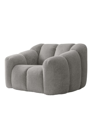 Fauteuil Shell - Gris clair - En tissu structuré anti-tâche - Pet Friendly