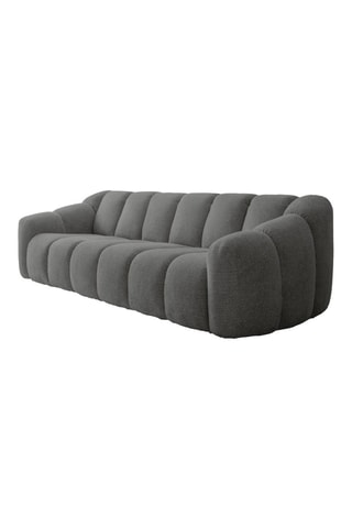 Canapé modulaire Shell - Gris - 4 places - En tissu structuré anti-tâche - Pet Friendly