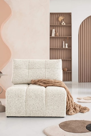 Fauteuil Lulu - Beige - En tissu structuré chiné