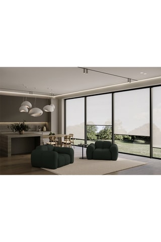 Fauteuil Cloud - Vert foncé - En tissu structuré anti-tâche - Pet Friendly