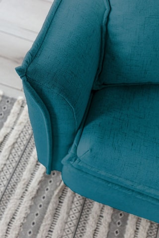 Canapé convertible Charming Charlie - Turquoise - 3 places - En tissu structuré uni